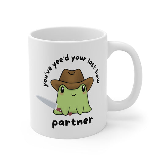 Cowboy Frog Ceramic Coffee Cup 11oz